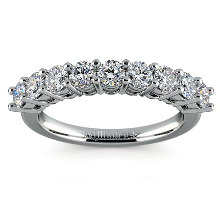 Nine Stone Diamond Wedding Ring In White Gold (1 Ctw) | Thumbnail 02