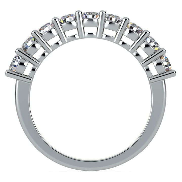 Nine Stone Diamond Wedding Ring In White Gold (1 Ctw) | 03