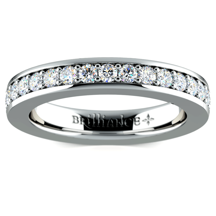 Scintillating 1 Ctw Platinum Pave Diamond Eternity Ring | 02