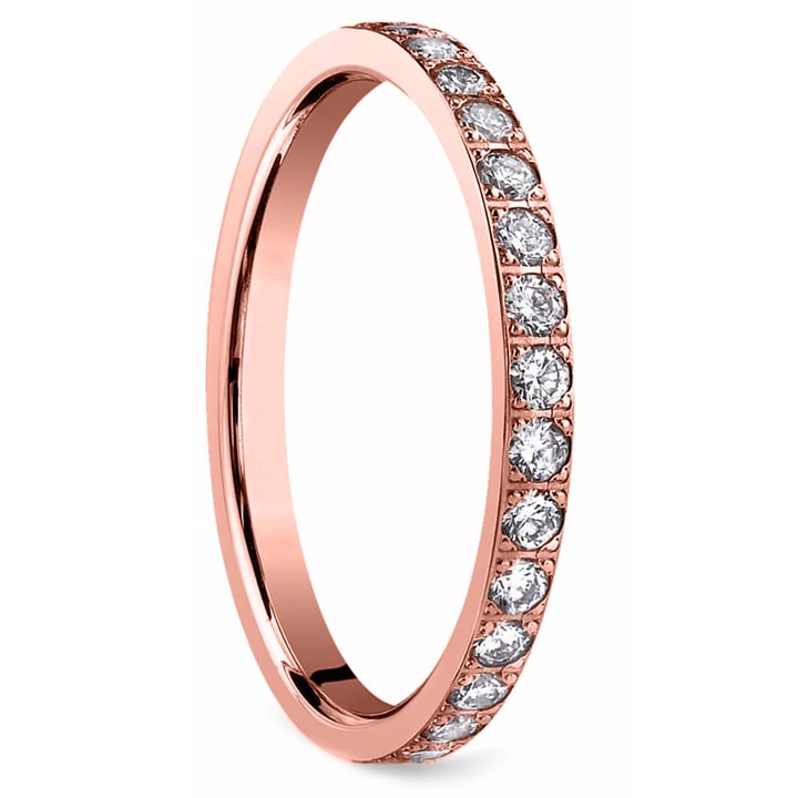 Pave Diamond Eternity Ring in Rose Gold (3/4 ctw) | Thumbnail 02