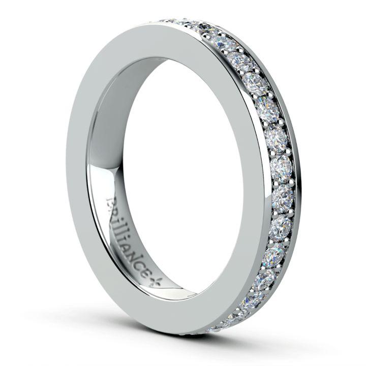 Scintillating 1 Ctw White Gold Pave Diamond Eternity Ring | Thumbnail 04