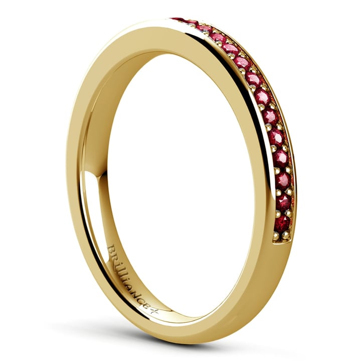 Pave Ruby Ring In Gold (14k or 18k Yellow Gold) | 04
