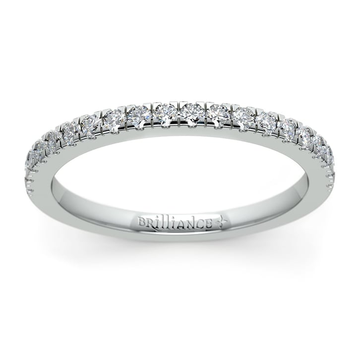 Petite Pave Diamond Wedding Ring in Platinum (1/4 ctw) | 02