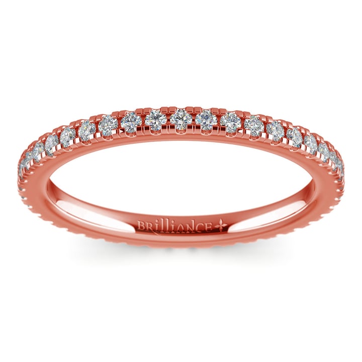 Petite Pave Rose Gold Eternity Ring (1/2 Ctw) | 02