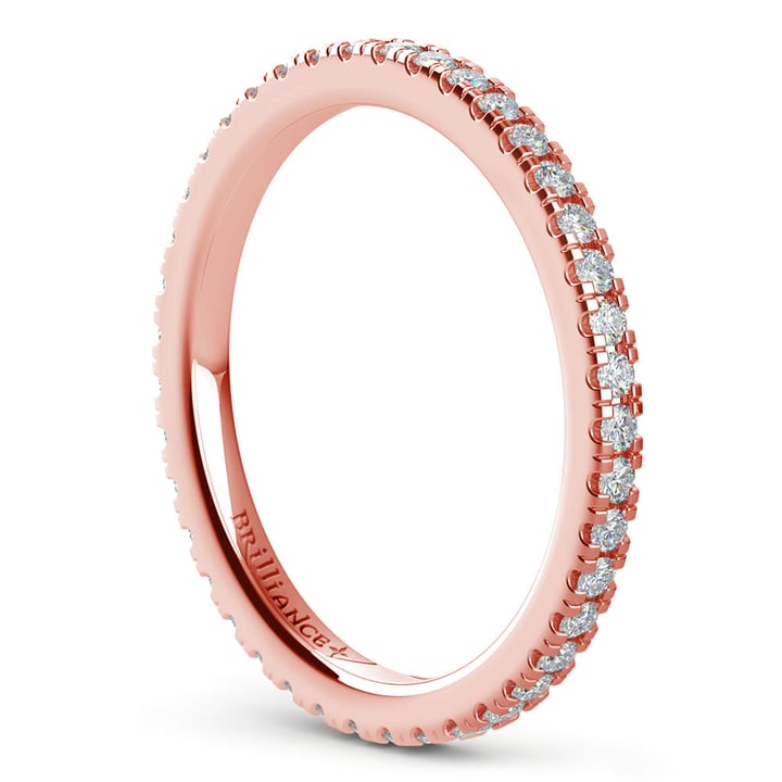 Petite Pave Rose Gold Eternity Ring (1/2 Ctw) | 04