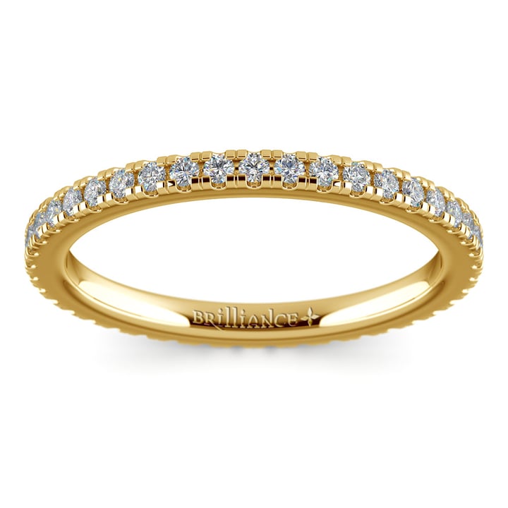 Petite Pave Yellow Gold Eternity Ring (1/2 Ctw) | Thumbnail 02