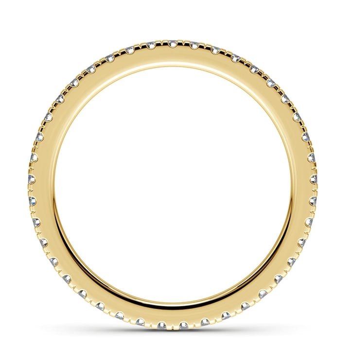 Petite Pave Yellow Gold Eternity Ring (1/2 Ctw) | 03