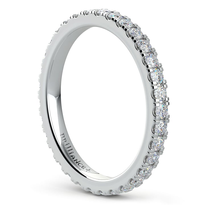 4/5 Ctw Petite Pave Diamond Eternity Ring In Platinum | 04