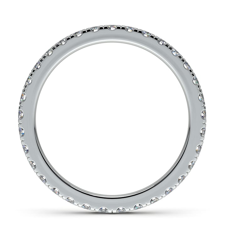 4/5 Ctw Petite Pave Diamond Eternity Ring In White Gold | 03