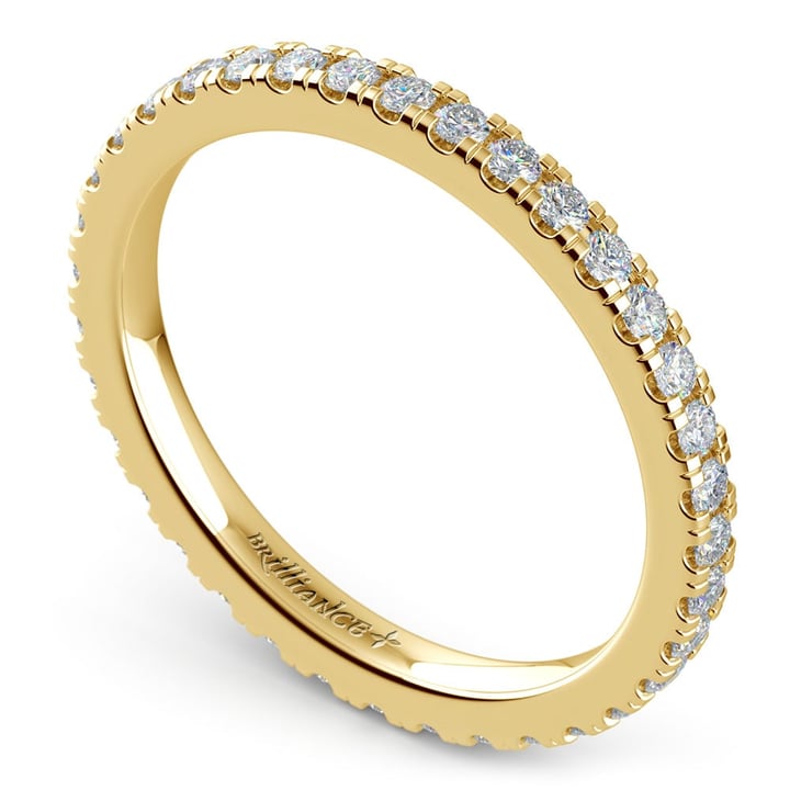 5/8 Ctw Petite Pave Eternity Ring In Gold | Thumbnail 01