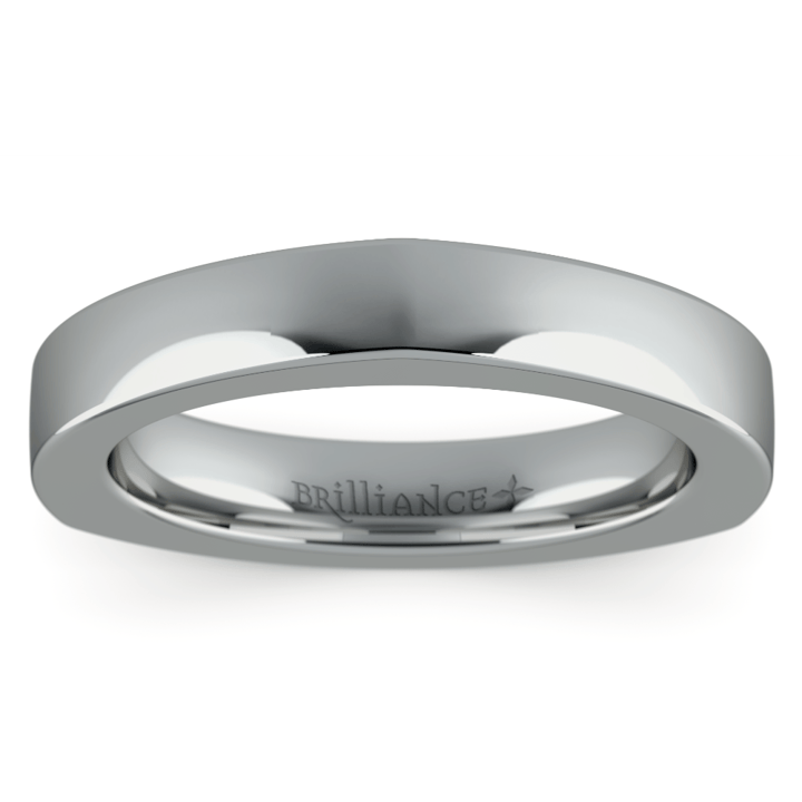 Rocker (European) Wedding Ring in White Gold (3.5mm) | 03