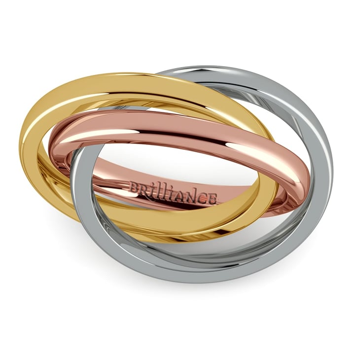 Three Tone Russian Wedding Ring (2.5 Mm) | Thumbnail 02