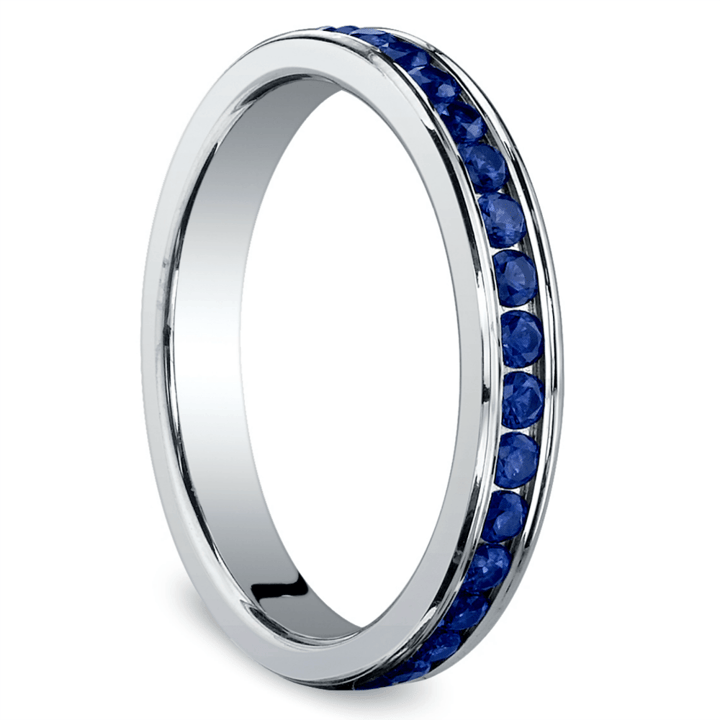 Channel Sapphire Eternity Ring in Platinum | Thumbnail 02