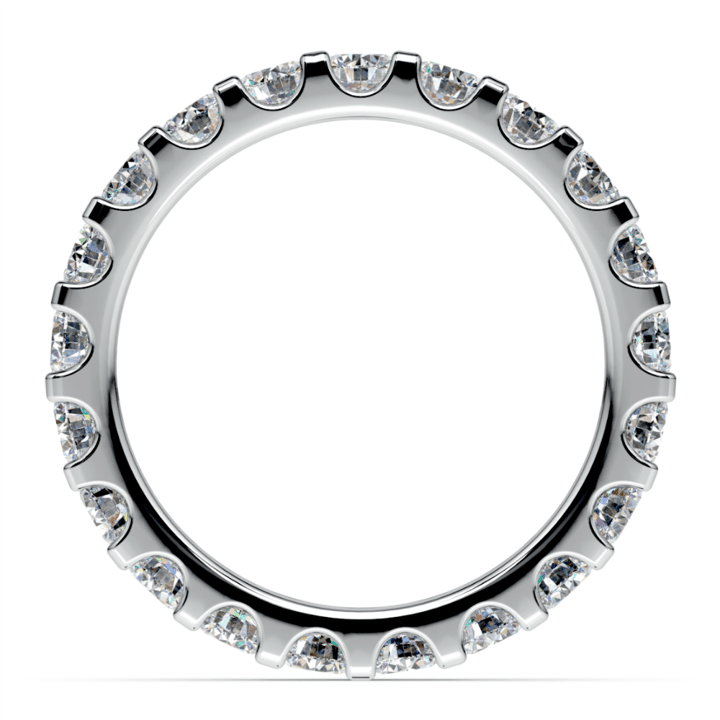 Two Carat Scalloped Diamond Eternity Ring In White Gold | Thumbnail 03