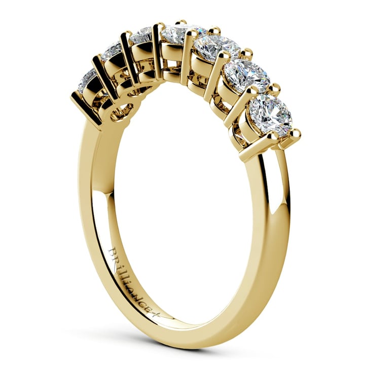 Yellow Gold One Ctw Seven Stone Diamond Ring | Thumbnail 04