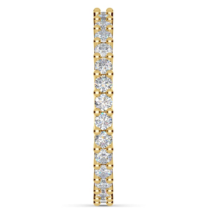 3 Sided Diamond Eternity Band In Yellow Gold | Thumbnail 05