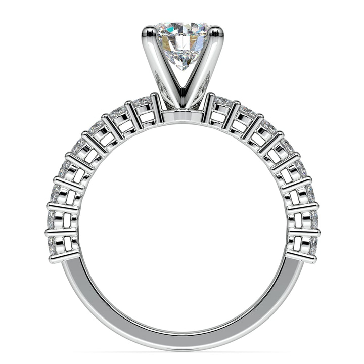 Shared Prong Engagement Ring In White Gold (1/2 Ctw) | Thumbnail 02