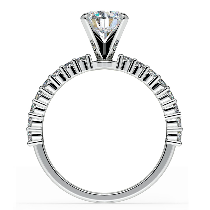 Shared Prong Diamond Ring In Palladium (1/3 Ctw) | Thumbnail 02