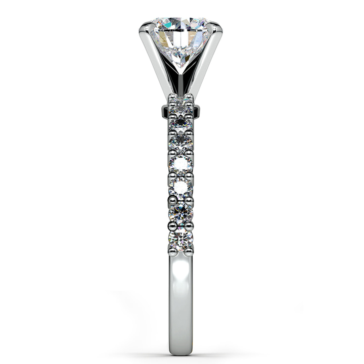 Shared Prong Diamond Ring In Palladium (1/3 Ctw) | Thumbnail 03