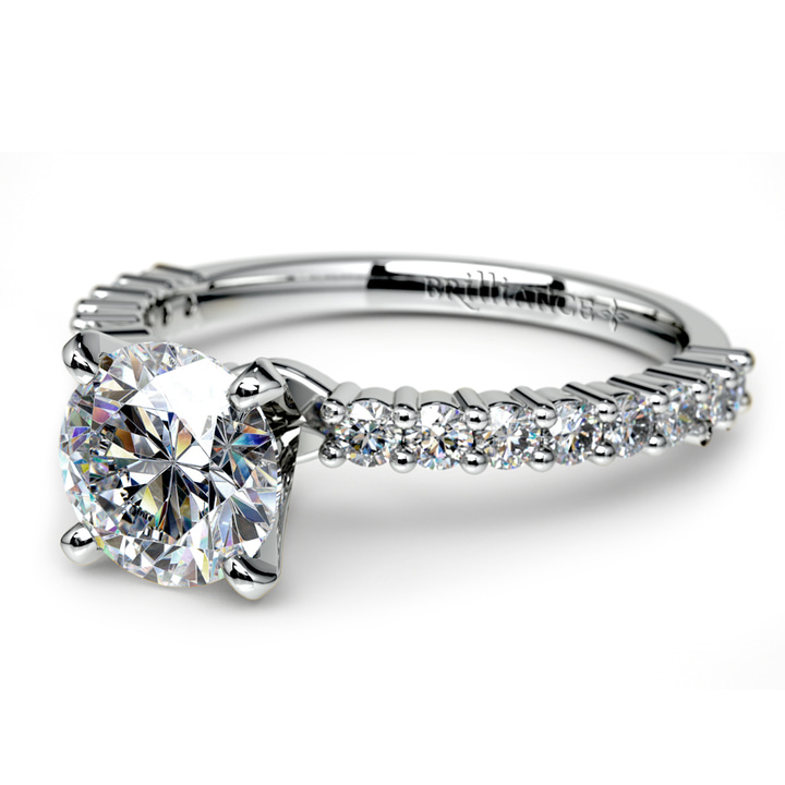 Shared Prong Diamond Ring In Palladium (1/3 Ctw) | Thumbnail 04