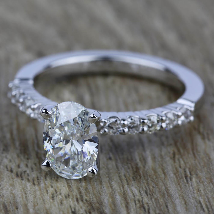 Shared Prong Diamond Ring In Palladium (1/3 Ctw) | Thumbnail 05