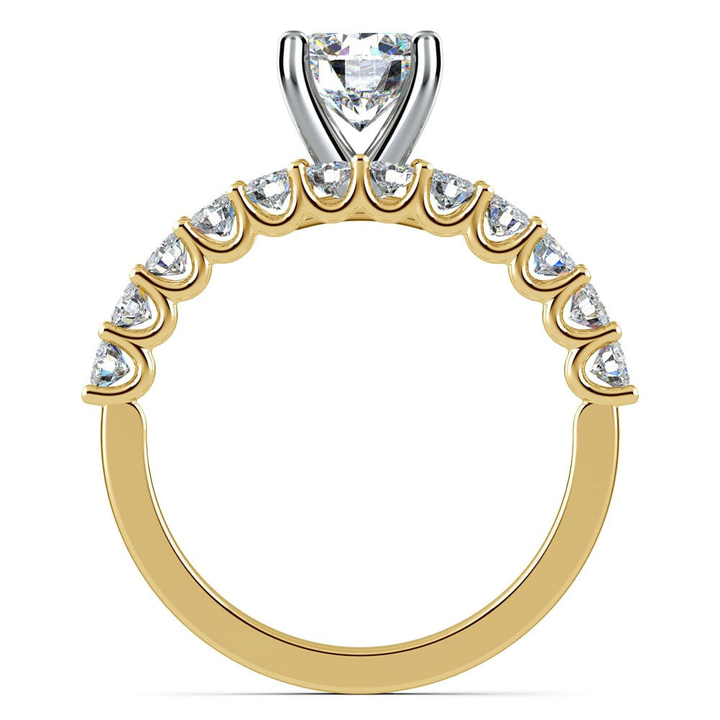 Beautiful U Prong Diamond Bridal Set in Yellow Gold | Thumbnail 02