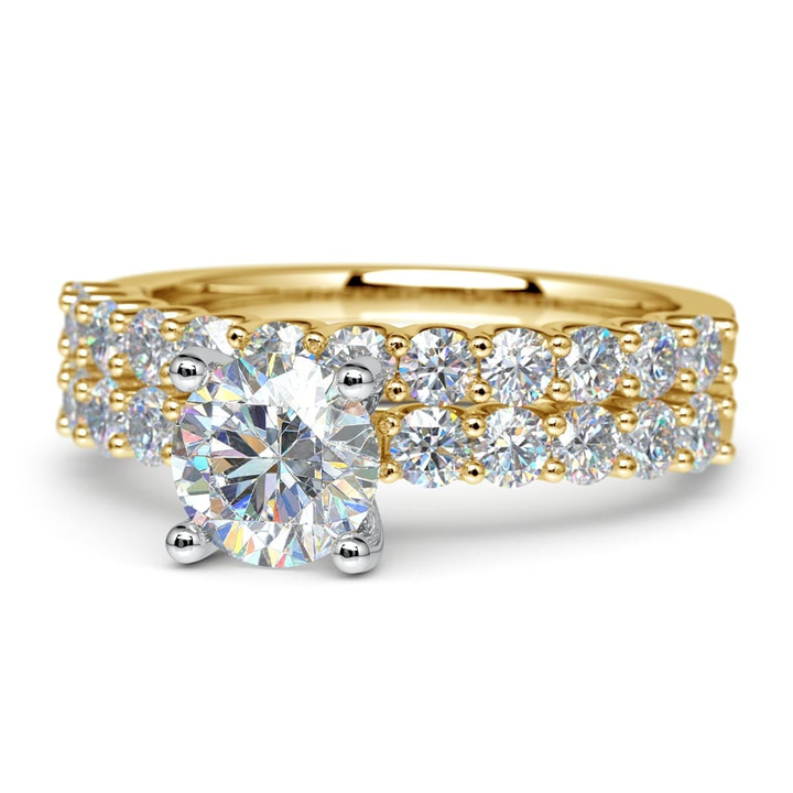 Beautiful U Prong Diamond Bridal Set in Yellow Gold | Thumbnail 04