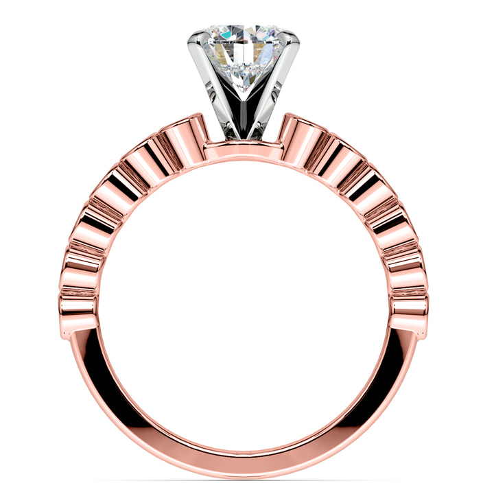 Bezel Engagement Ring In Rose Gold (1/4 Ctw) | Thumbnail 02