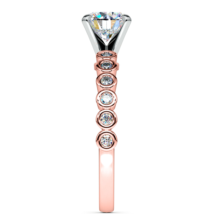 Bezel Engagement Ring In Rose Gold (1/4 Ctw) | Thumbnail 03