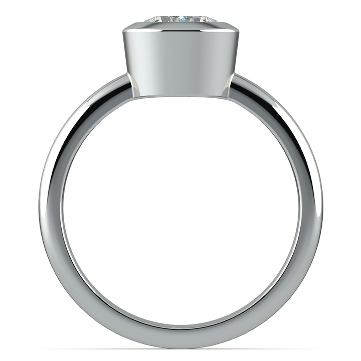 White Gold Bezel Set Diamond Ring Setting | Thumbnail 02