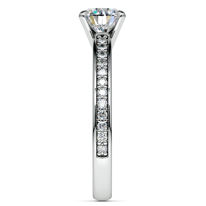 Pave Diamond Cathedral Setting Ring In Platinum (3/4 Ctw) | Thumbnail 03