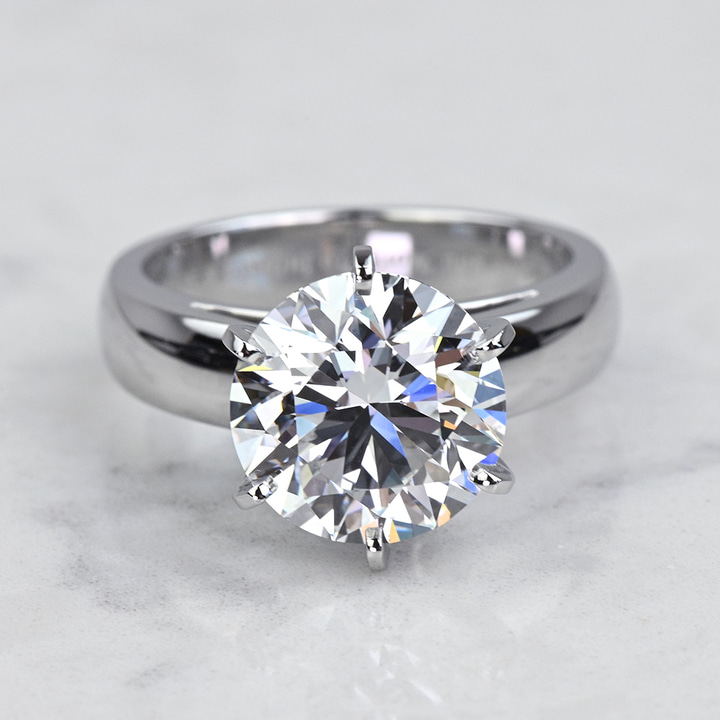 4 Mm Diamond Engagement Ring In White Gold | Thumbnail 05