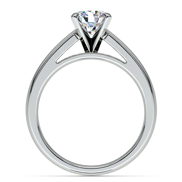 4 Mm Diamond Engagement Ring In White Gold | Thumbnail 02