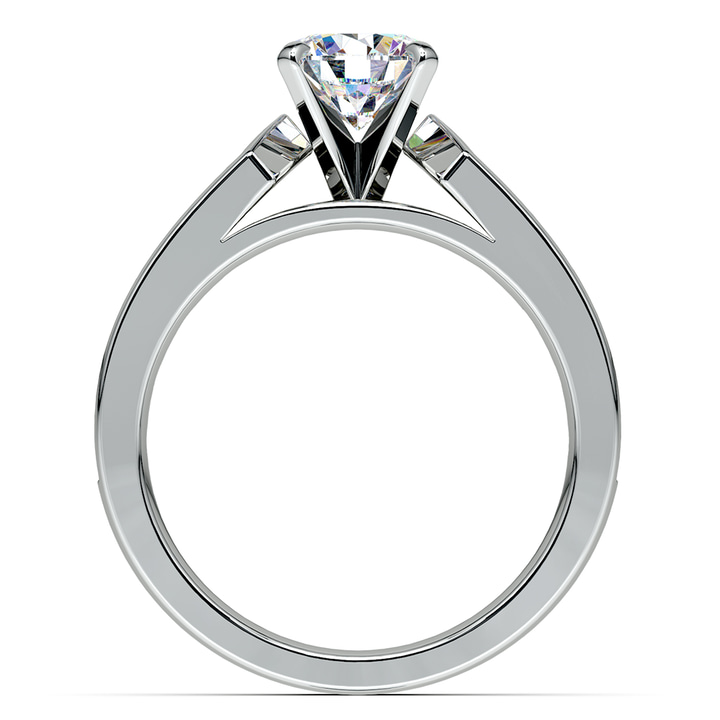 Channel Set Engagement Ring Setting In White Gold | Thumbnail 02