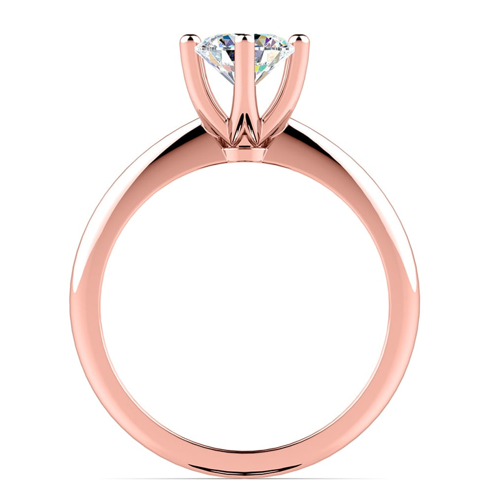 6 Prong Rose Gold Solitaire Engagement Ring  | Thumbnail 02