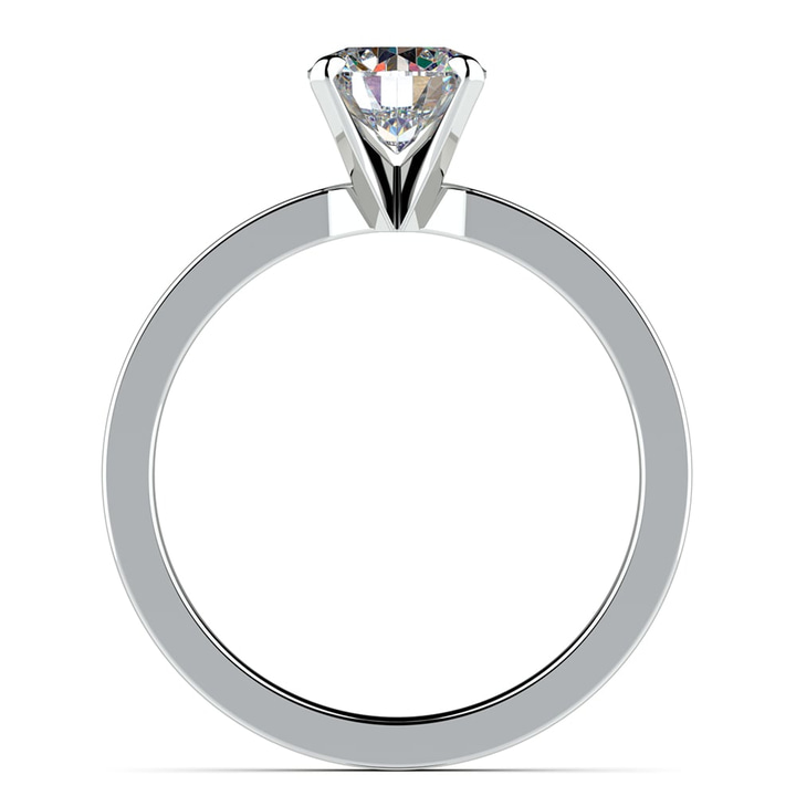 Platinum Flat Diamond Engagement Ring (2.5mm Wide) | Thumbnail 02