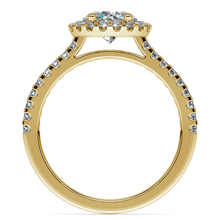 Halo Diamond Engagement Ring in Yellow Gold | Thumbnail 02