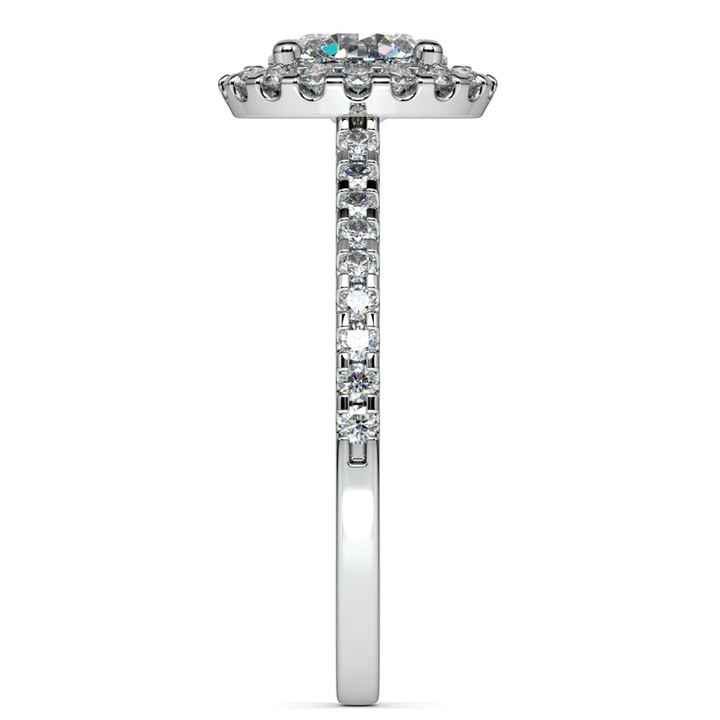 Halo Diamond Preset Engagement Ring in Platinum (1 1/4 ctw)  | Thumbnail 03