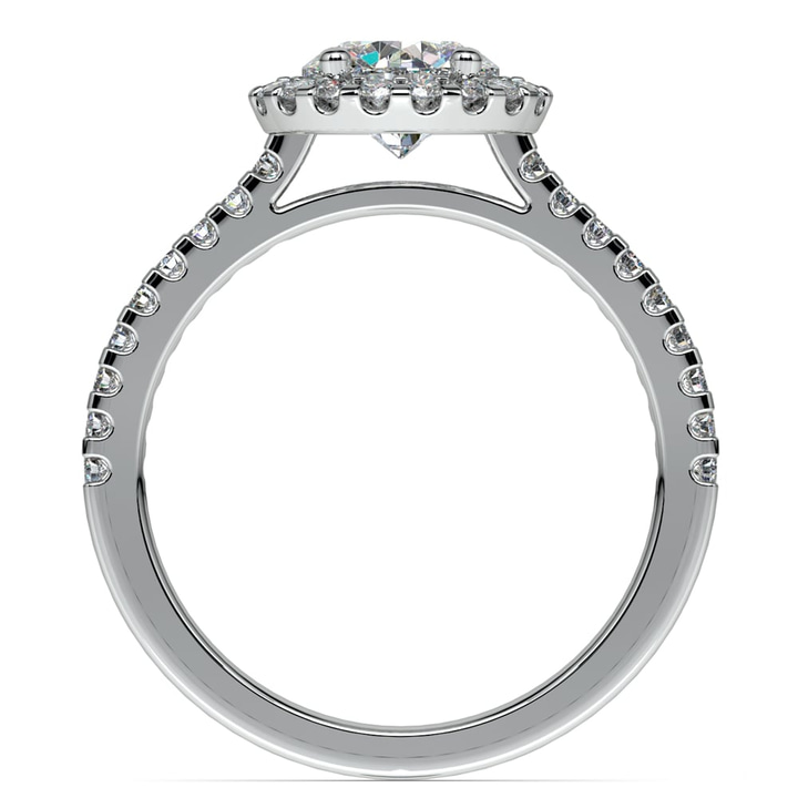 Halo Diamond Preset Engagement Ring in Platinum (1 1/4 ctw)  | Thumbnail 04