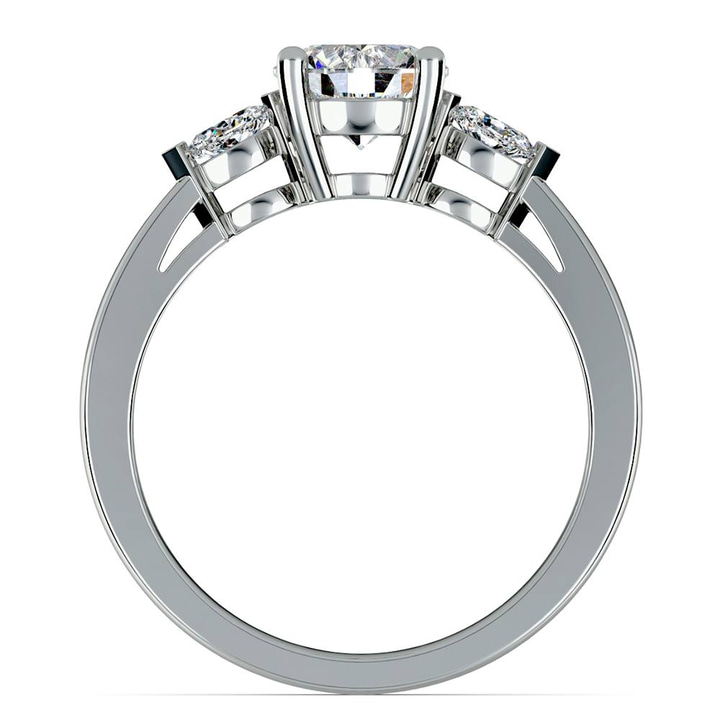 1/4 Ctw Marquise Cut Diamond Ring In White Gold  | Thumbnail 02