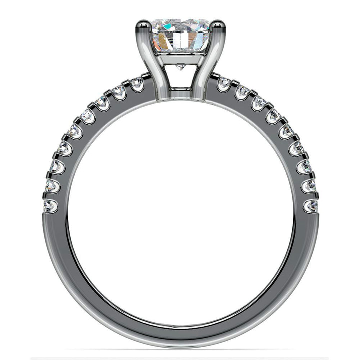 Pave Black Gold With White Diamonds Engagement Ring | Thumbnail 02