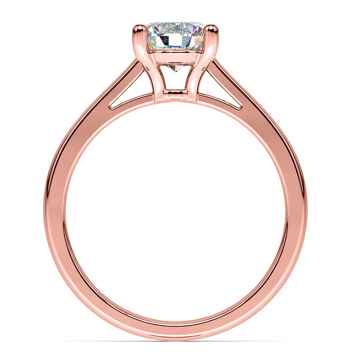 Petite Rose Gold Engagement Ring With Cathedral Setting | Thumbnail 02