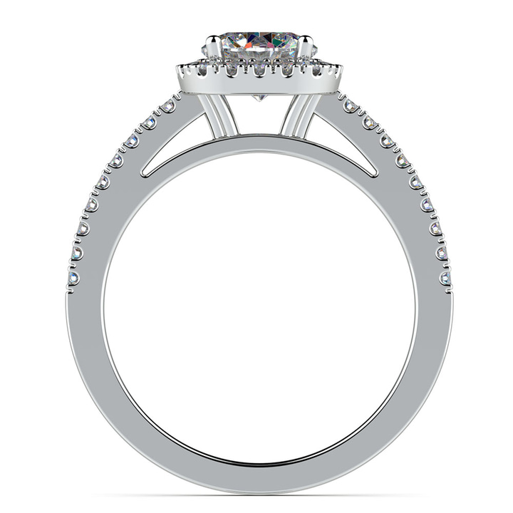 Square Halo Diamond Engagement Ring in White Gold (2/5 ctw) | Thumbnail 02