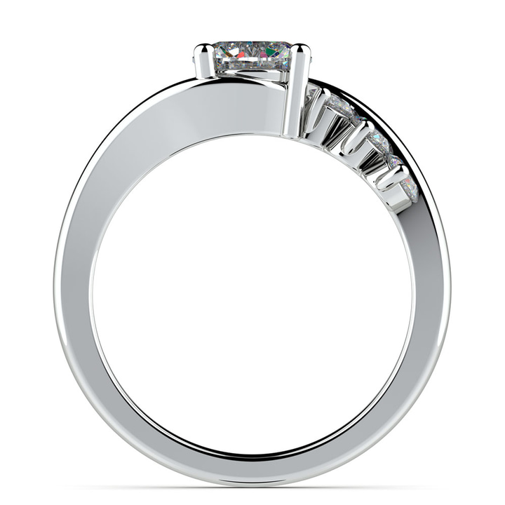 Spiral Diamond Engagement Ring In Platinum | Thumbnail 02