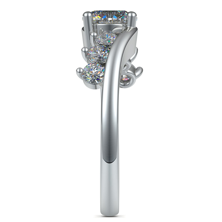 Spiral Diamond Engagement Ring In Platinum | Thumbnail 03