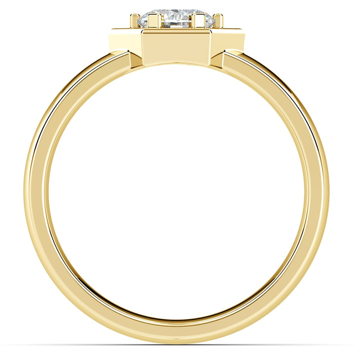 Hexagon Mens Diamond Engagement Ring In Yellow Gold | Talos | Thumbnail 03