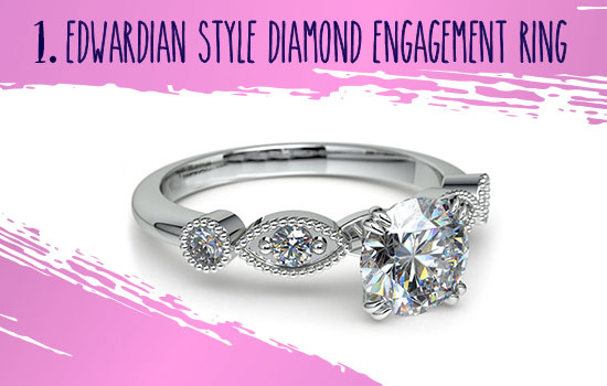 Edwardian Style Antique Diamond Engagement Ring