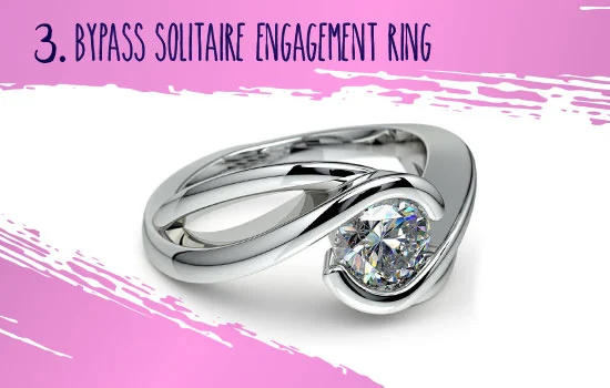 Bypass Solitaire Engagement Ring