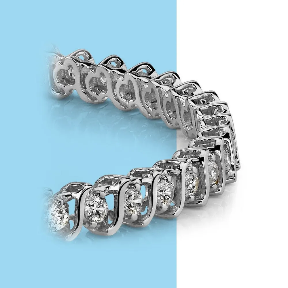 S-Link Diamond Bracelet in White Gold