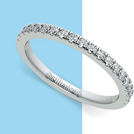Petite Pave Diamond Wedding Ring in Platinum (¼ ctw)